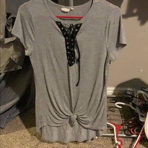 Cute laced grey top